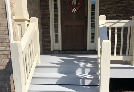 repainted front porch in roswell georgia