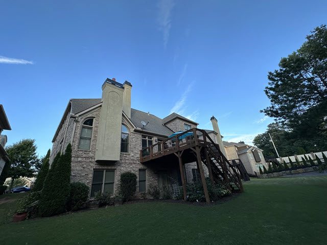 photo of repainted rear of brick home in marietta Preview Image 3