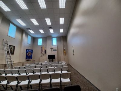 repainted interior of church in roswell