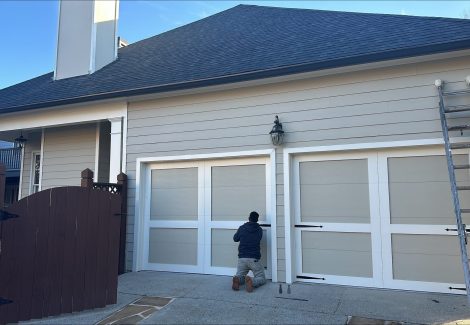 exterior of home garage after painting