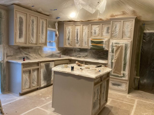 repainting kitchen interior in roswell - in progress Preview Image 2