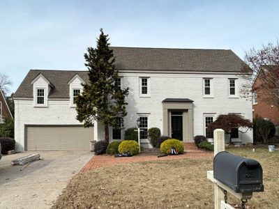 repainted brick exterior in roswell