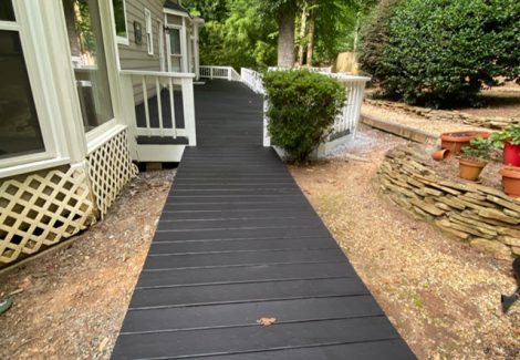 photo of repainted deck walkway in marietta