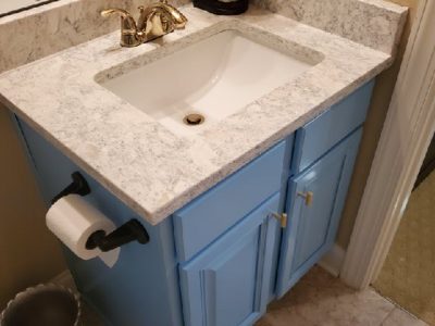 repainted bathroom cabinets