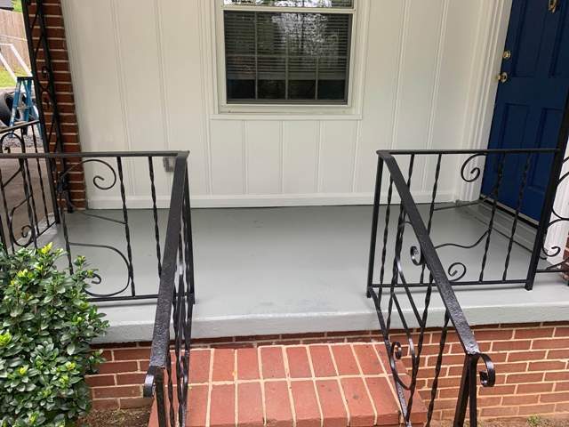 photo of stained concrete porch in marietta Preview Image 1