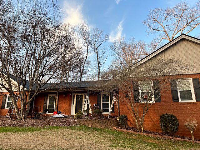 photo of repainted red brick home in roswell Preview Image 4