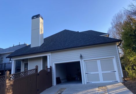 exterior of updated home garage