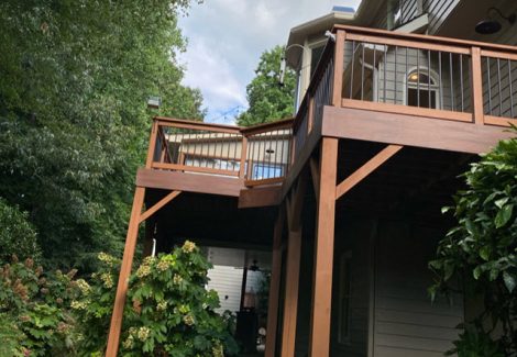 restained wood deck in alpharetta