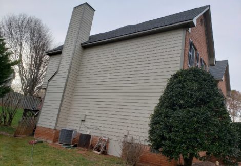 exterior repainting of the side of a house in marietta