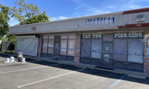 Storefront During Painting