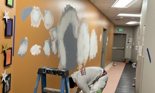 Hallway - During Drywall Repair, Painting Prep