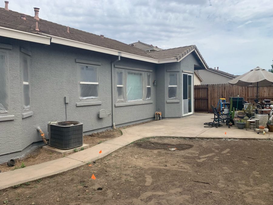 Rancho Cordova Grey Stucco Exterior Painting