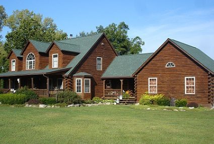 Log Home Exterior Staining