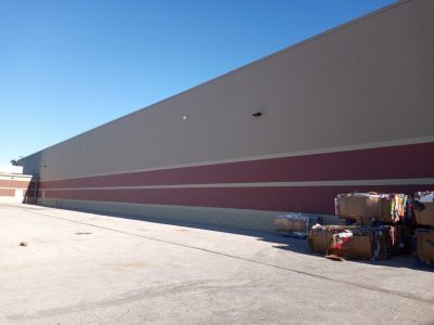 Sam's Club with red and white directional repaint