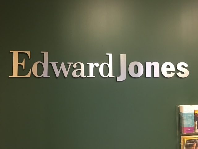 Accent Wall Interior of Edward Jones painted dark green Preview Image 3