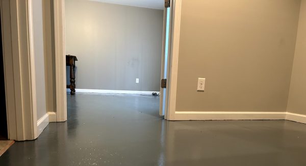 Residential Basement With Project Water Based Epoxy