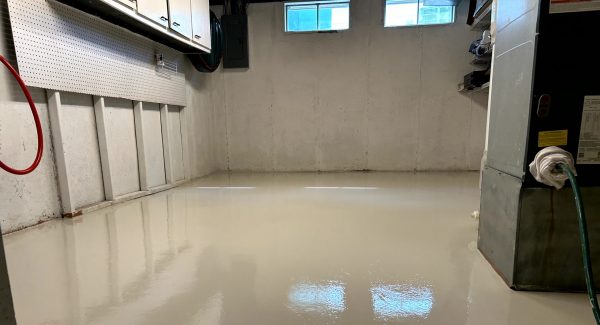 Residential Basement With Project Water Based Epoxy