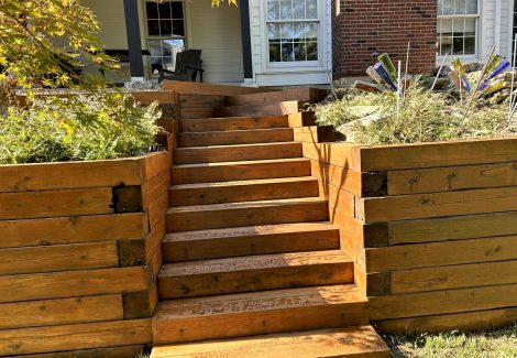 Deck Staining Project, Before and After