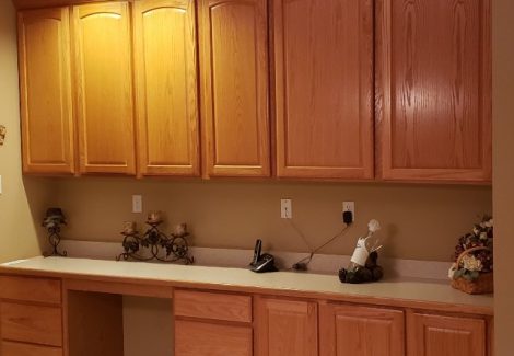 Interior cabinets before repainting