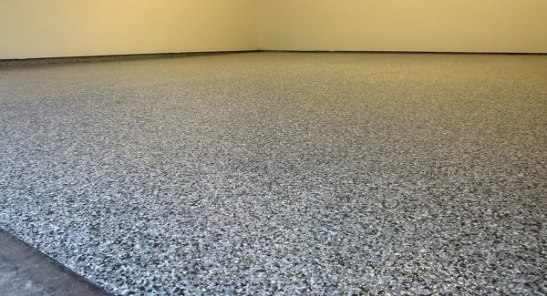 Garage Floor Project Using Polyaspartic Flake in Godfrey, IL