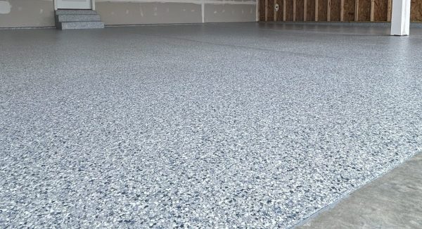 Garage Floor Project Using Polyaspartic Flake in O'Fallon, MO