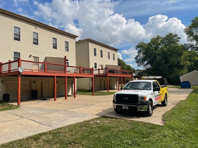 view of the decks stained compared to the condo colors Preview Image 2