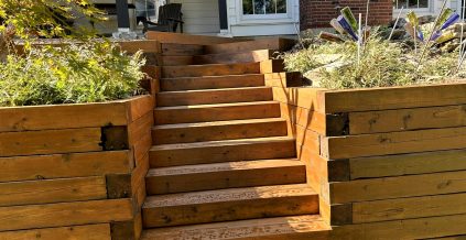Deck Staining Project, Before and After