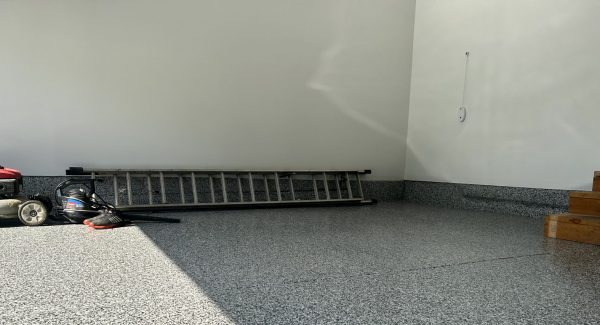 Garage Floor Project Using Polyaspartic Flake in St. Charles, MO