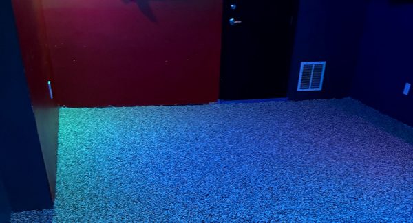 Commercial Basement Project With Water Based Epoxy and Flakes in Kirkwood, MO