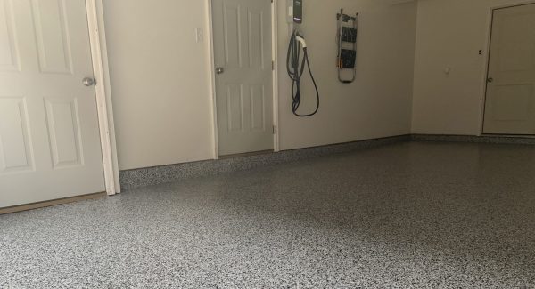 Garage Floor Project Using Polyaspartic Flake in St. Charles, MO