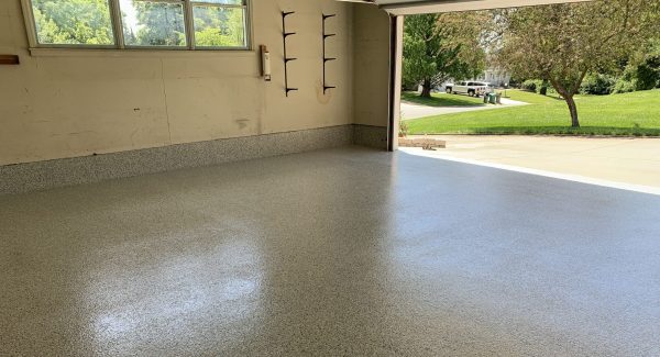 Garage Floor Project Using Polyaspartic Flake in St. Charles, MO