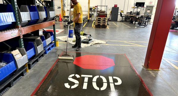 Commercial Floor Coating using Fast-curing Epoxy in St Peters, MO
