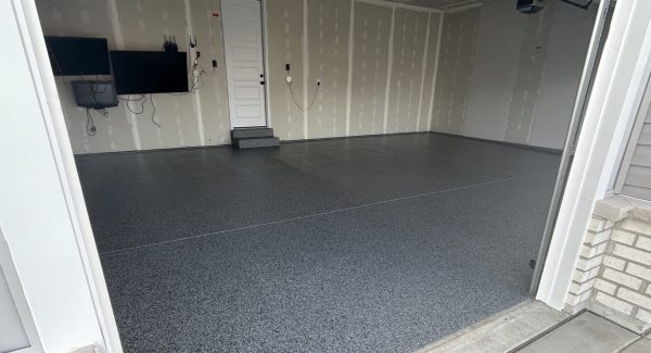 Garage Floor Project Using Polyaspartic Flake in St. Charles, MO