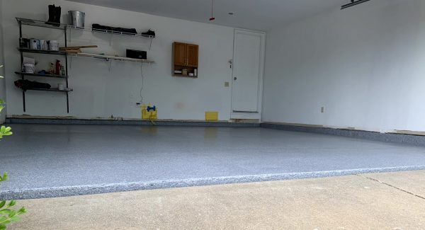 Garage Floor Project Using Polyaspartic Flake in St. Charles, MO
