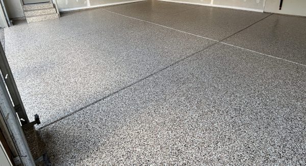 Garage Floor Project Using Polyaspartic Flake in St. Charles, MO