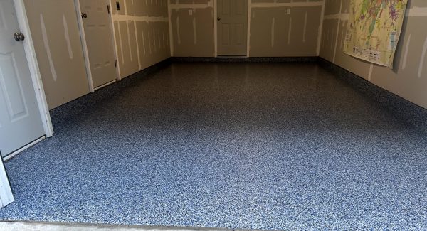 Garage Floor Project Using Polyaspartic Flake in St. Louis, MO