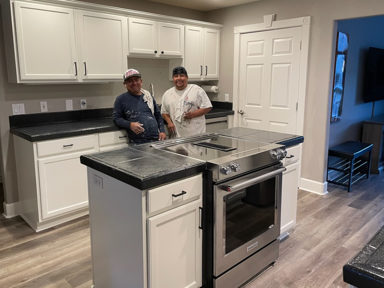 White Kitchen Cabinet Painting Project After