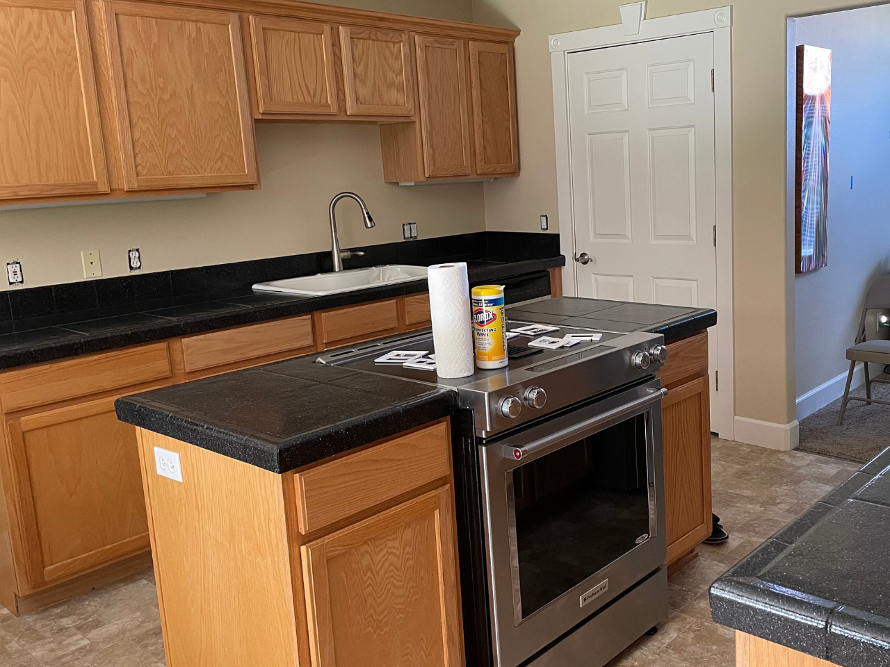 White Kitchen Cabinet Painting Project Before