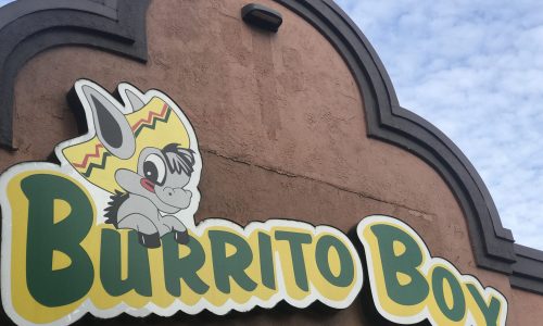 Burrito Boy Sign Before
