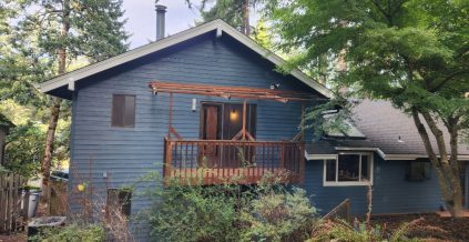 Blue Home Painting Project in Eugene