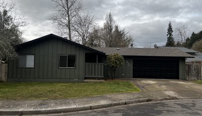 Exterior Painting of Dark Green Home