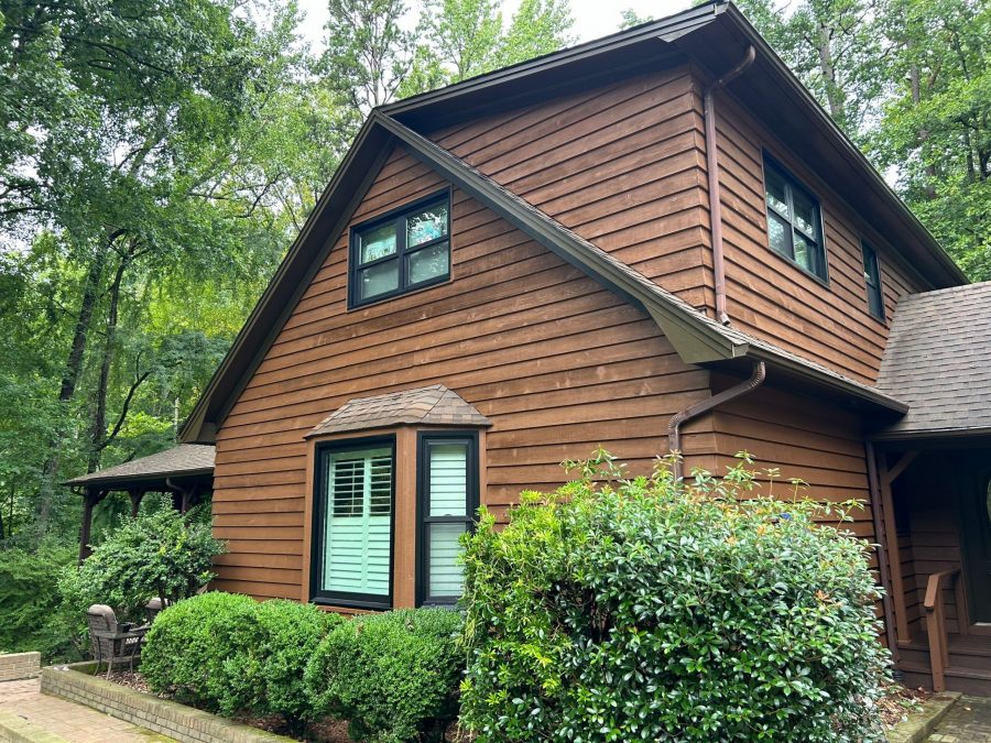exterior of house with wood siding after stain Preview Image 1