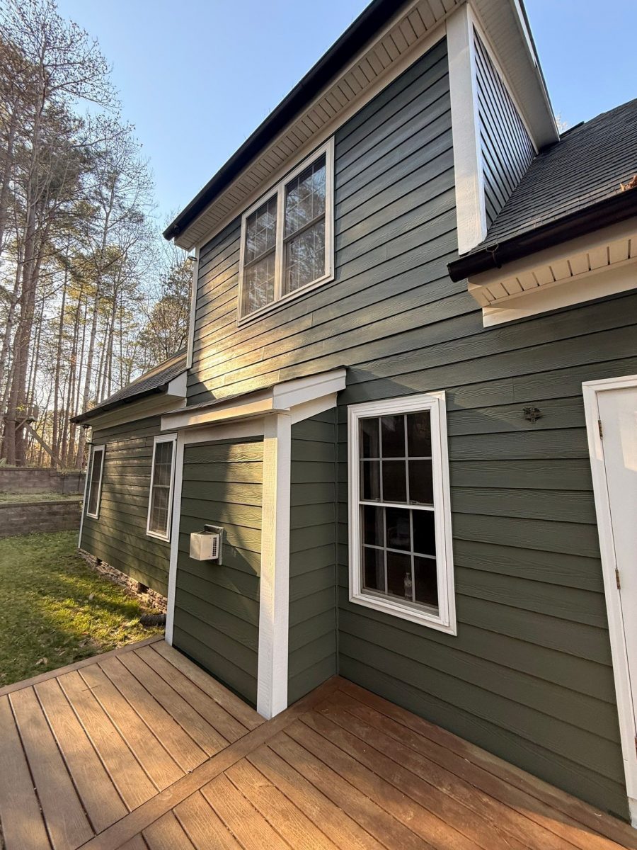 blue painted house exterior with white trim Preview Image 4