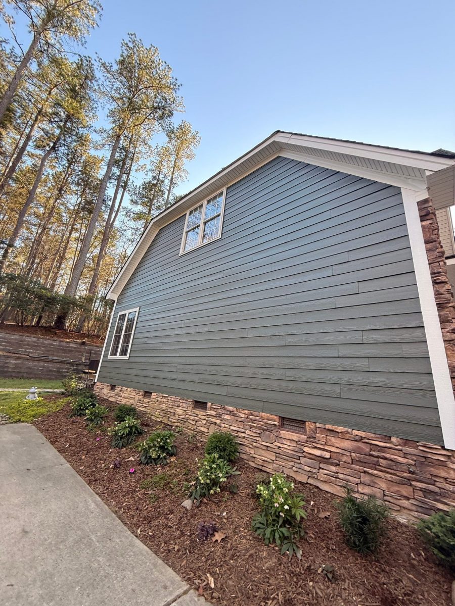 blue painted house exterior with white trim Preview Image 6