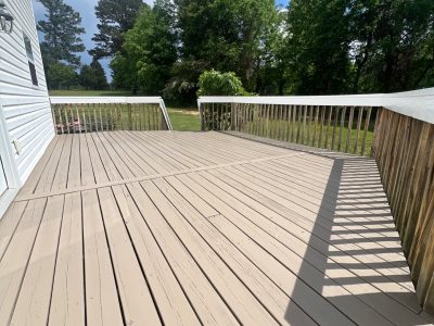 repainted woden deck