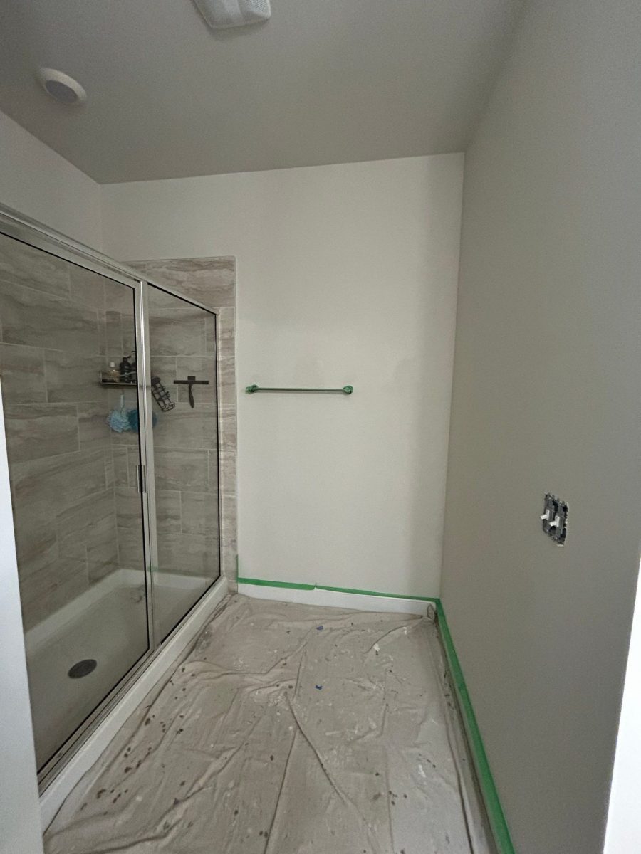 white bathroom and shower stall Preview Image 1