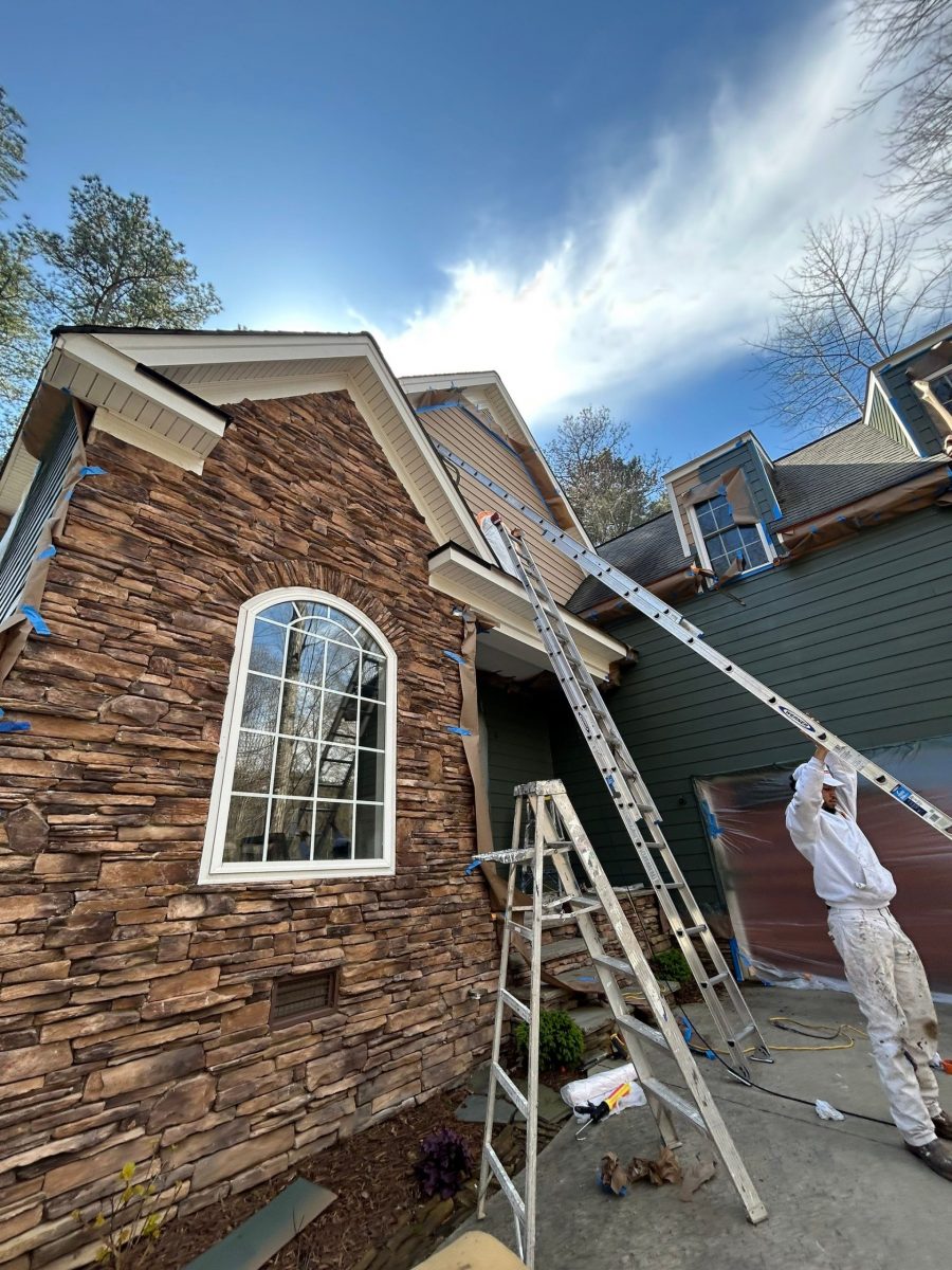 painters with ladder against house during repaint Preview Image 11