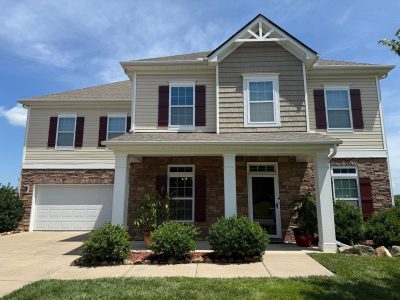 front exterior of painted house