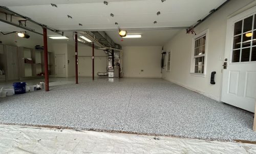 Floor Coating Installed & Restored Drywall