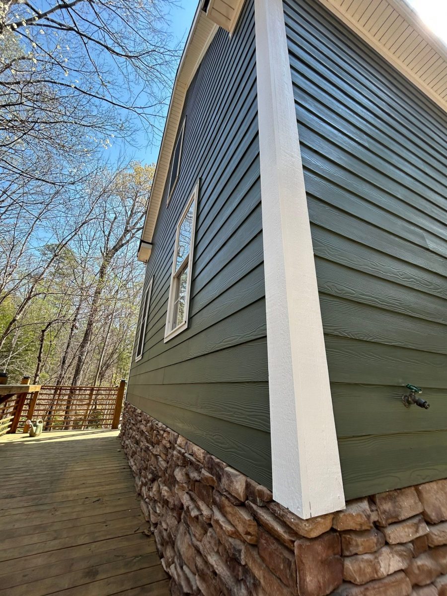 blue painted house exterior with white trim Preview Image 2